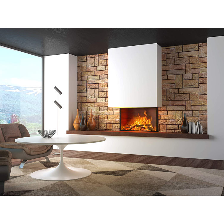RetroArt Retro Art 3D Wall Panels, Sawn Natural Grey Stone Blocks